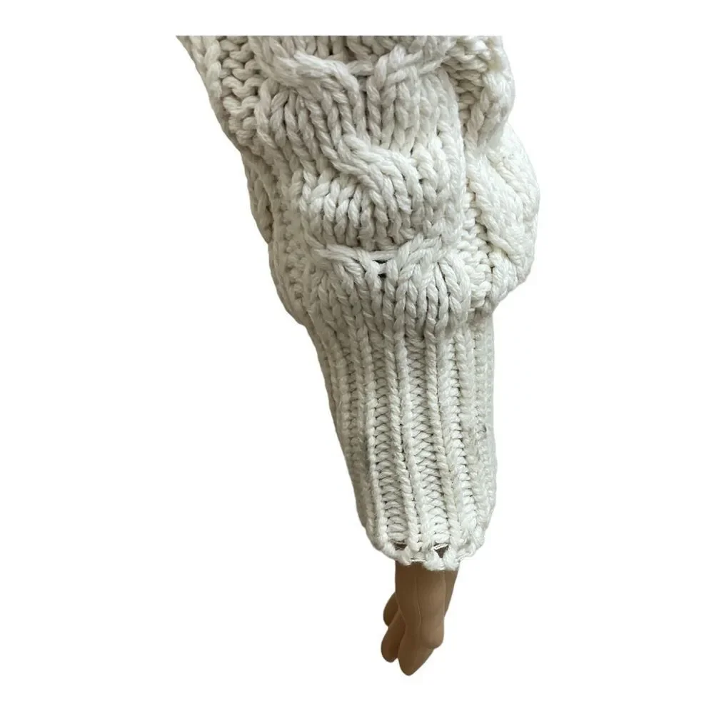 J.G. Hook Women’s Vintage Beige 100% Cotton Cable-Knit Cardigan Sweater Size M. - Picture 10 of 13